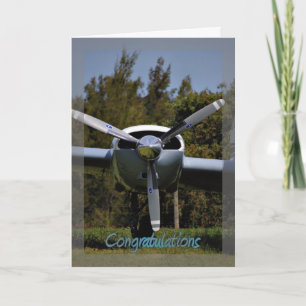 Carte Permis de pilote. Vous avez des ailes. Félicitatio