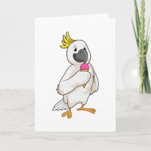 Carte Perroquet avec glace au gaufre