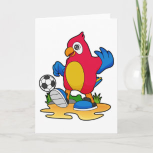 Carte Perroquet comme joueur de football avec Soccer