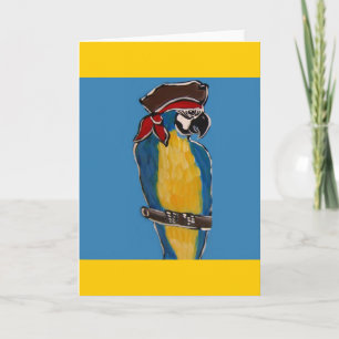 CARTE PERROQUET PIRATE