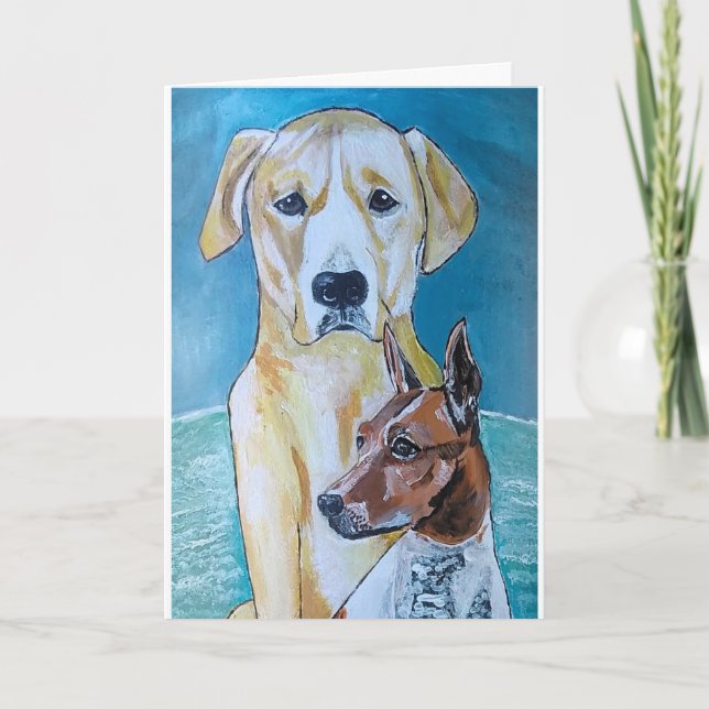 Carte Perros en la Playa Peinture d'Alfred Fox (Devant)