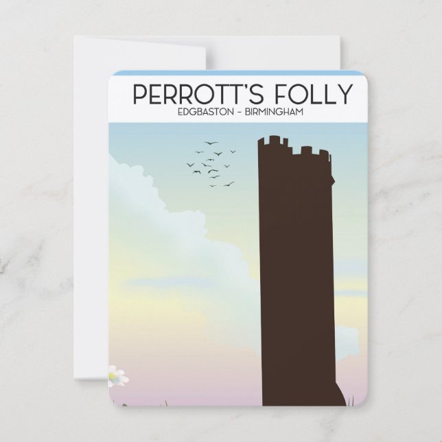 Carte Perrott's Folly, Edgbaston, Birmingham (Devant)