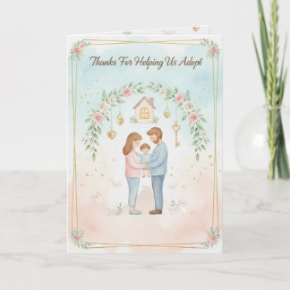 Carte Personalized Baby Adoption Announcement Thank You