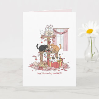 Carte Personalized Cat's Meow Valentine's Day  Card