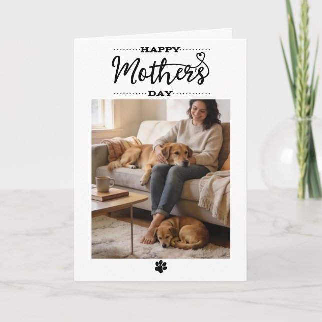 Carte Personalized Dog Name Card – Happy Mother’s Day (Devant)