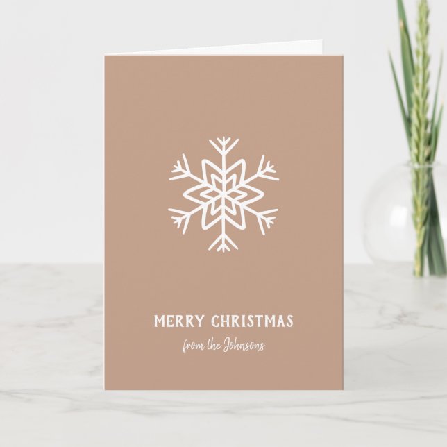 Carte Personalized Family Name Merry Christmas Snowflake (Devant)