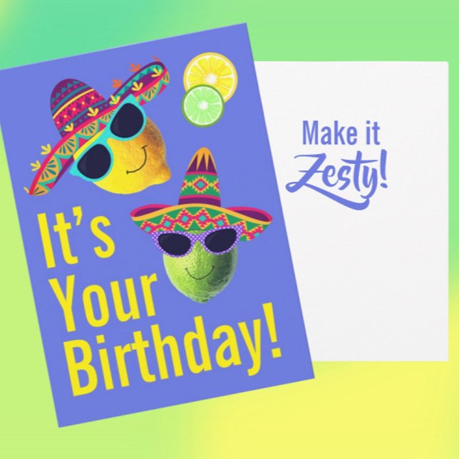 Carte Personalized Funny Lemon Lime  (Personalize the text!)