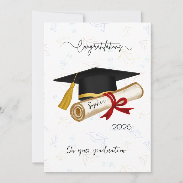 Carte Personalized Graduation Congratulations (Devant)