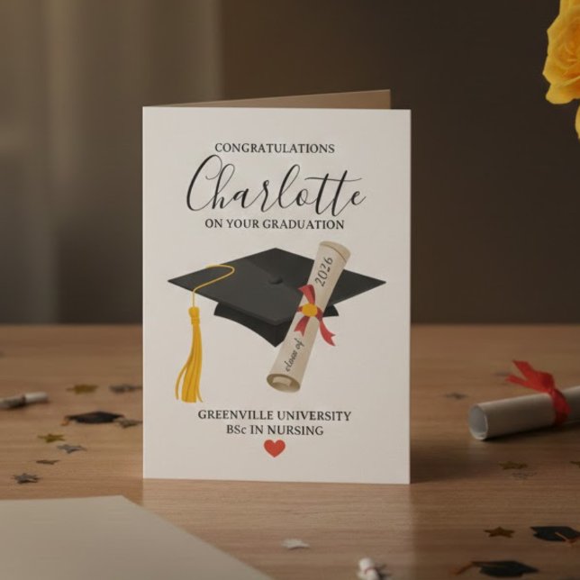 Carte Personalized Graduation Downloadable Graduate  (Créateur téléchargé)
