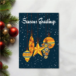 Carte Personalized Orange Ornaments Greeting Card