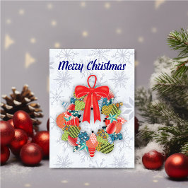 Carte Personalized Ornament Wreath Christmas