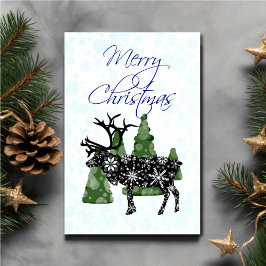Carte Personalized Reindeer Christmas