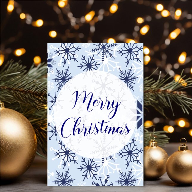 Carte Personalized Snowflakes Christmas (Personalize your holiday wishes, by adding a custom message.)