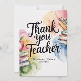 Carte Personalized Thank You Teacher