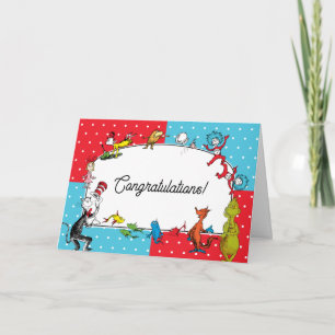 Carte Personnages de livres de Dr Seuss Félicitations