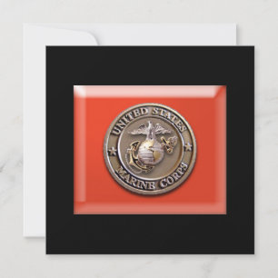 Carte personnalisable 3D USMC Seal pour n'importe