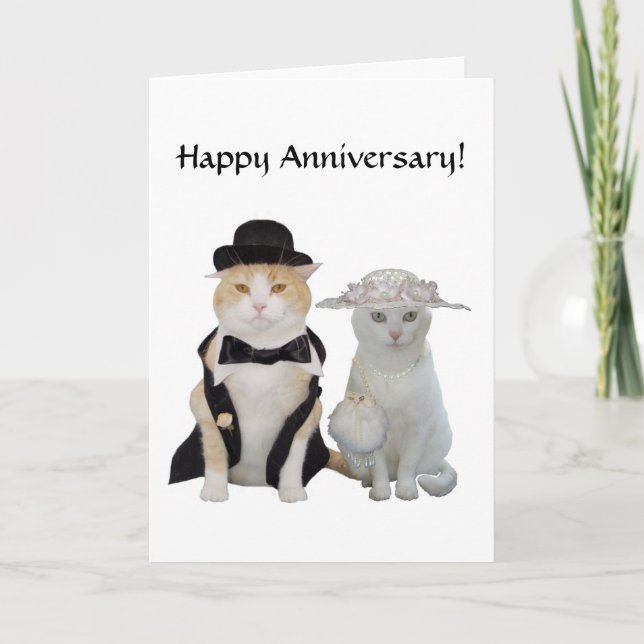 Carte Personnalisable Anniversaire de chats, chats et ch (Devant)