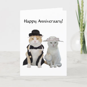 Carte Personnalisable Anniversaire de chats, chats et ch