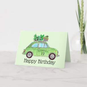 Carte Personnalisable Anniversaire Retro Fiat 500