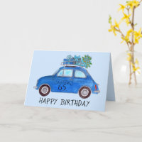 Personnalisable Anniversaire Retro Fiat 500