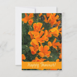 Carte personnalisable avec fleurs orange