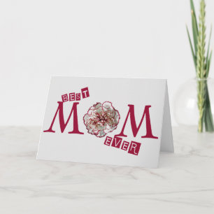Carte Personnalisable "Best Mom Ever" unique mignonne
