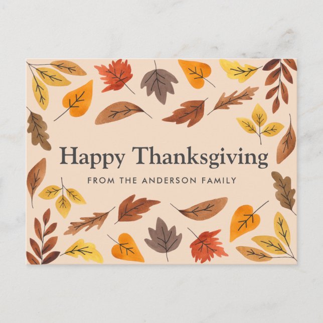 Carte personnalisable bon thanksgiving (Devant)