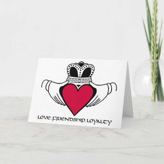 Carte personnalisable Claddagh Valentine's Day (Devant)