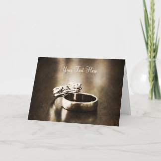 Carte personnalisable d'anneau de mariage