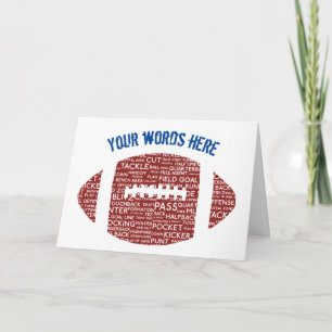 Carte personnalisable de football américain