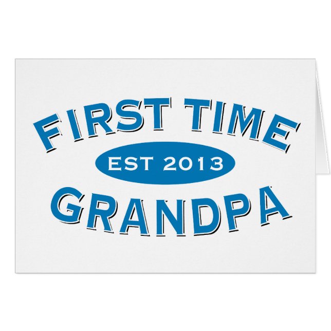 Carte personnalisable de grand-papa de première (Devant horizontal)