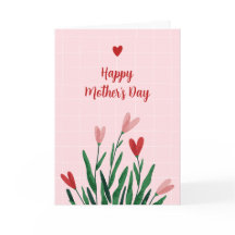 Carte personnalisable de la fête des mères à fleur