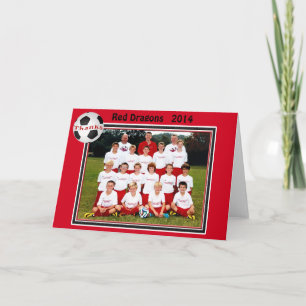 Carte personnalisable du football de photo