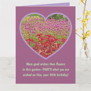Carte personnalisable Grand Taille Joyeux 90e anniversai