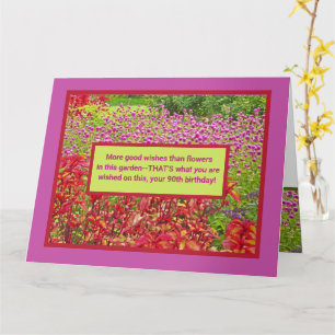 Carte personnalisable Grand Taille Joyeux 90e anniversai