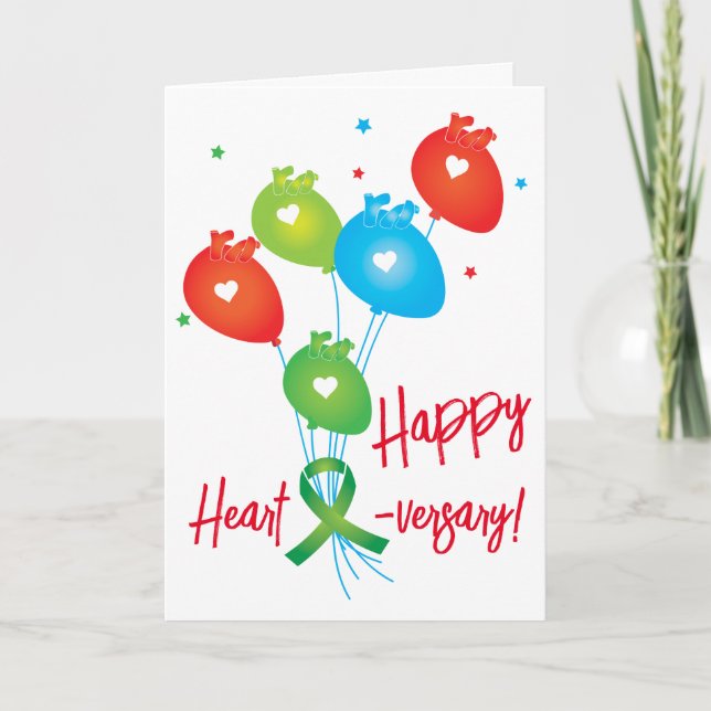 Carte personnalisable Happy Heart-versary (Devant)