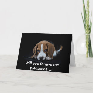 Carte Personnalisable je suis chiot mignon de beagle de