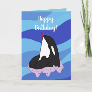 Carte Personnalisable Orca Killer Whale Anniversaire