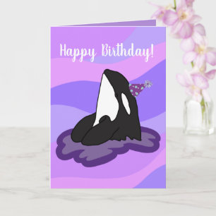 Carte Personnalisable Orca Killer Whale Anniversaire