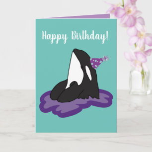 Carte Personnalisable Orca Killer Whale Anniversaire