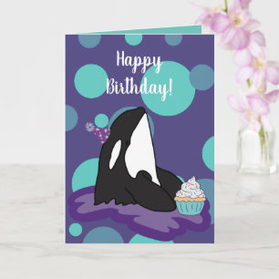 Carte Personnalisable Orca Killer Whale Anniversaire