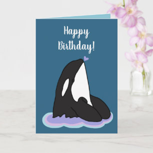 Carte Personnalisable Orca Killer Whale Anniversaire