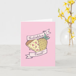 Carte PERSONNALISABLE Pizza d'ananas Valentines interdit
