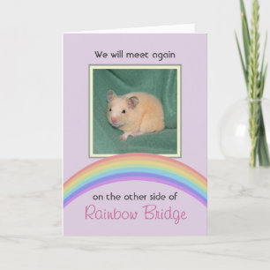 Carte Personnalisable Rainbow Bridge Pet Memorial