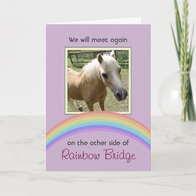 Carte Personnalisable Rainbow Bridge Pet Memorial (Devant)