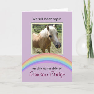 Carte Personnalisable Rainbow Bridge Pet Memorial