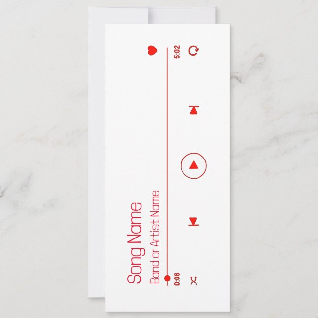 Carte Personnalisable votre musique préférée (Devant)