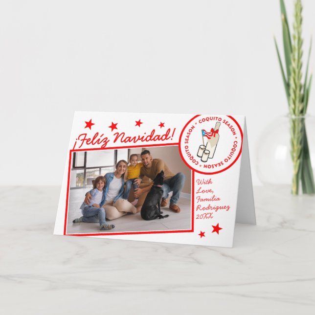 Carte Personnalisation de texte pour la saison Coquito (Devant)