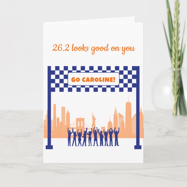 Carte Personnalisé 26,2 Congrès de marathon à New York (Devant)