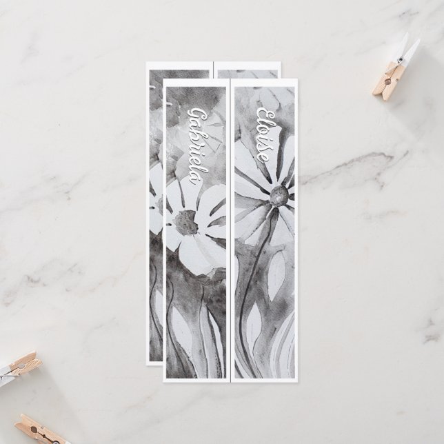 Carte Personnalisé Avec Le Nom Whimsical Deux Signets (Devant/Arrière en situation)
